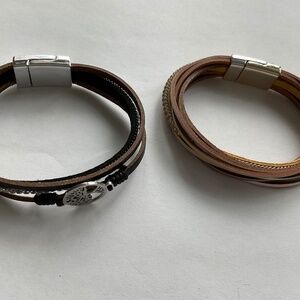 2 magnetic clasp bracelets